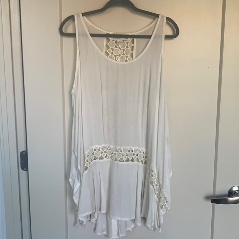 Vintage Havana White Tank Top